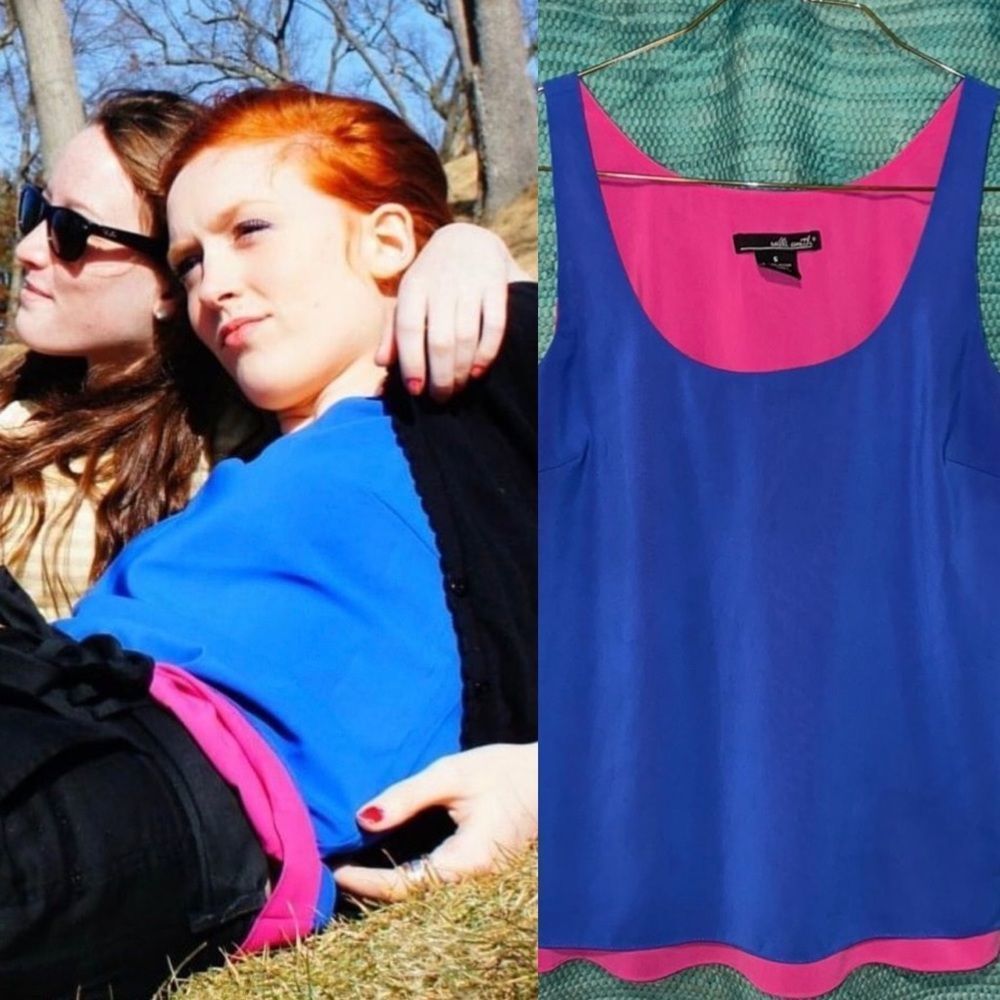 Willi Smith blue/ pink Top